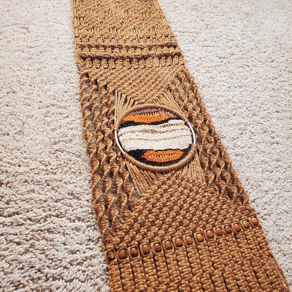 Vintage 60's 70's Macrome Wall Hanging - Picture 3 of 5